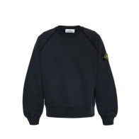 Stone Island - Oversized-fit Crewneck Sweatshirt in Black