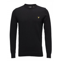 Lyle & Scott - Crew Neck Cotton Merino Jumper (True Black)