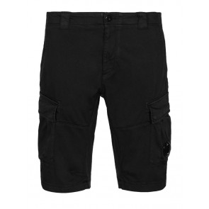 CP Company - Stretch Sateen Cargo Shorts in Black