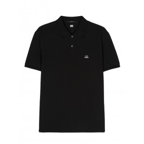 CP Company - Piqué Polo Shirt in Total Eclipse