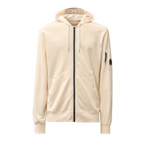CP Company - Light Fleece Zipped Hoodie in Beige