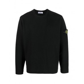 Stone Island - Ribbed Fleece Sweatshirt in Black (781565656)