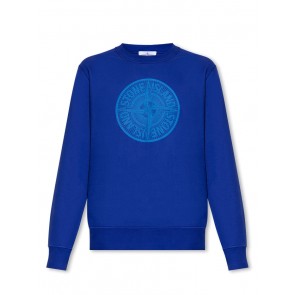 Stone Island - ‘Industrial One’ Print Sweatshirt in Royal Blue (791566559)
