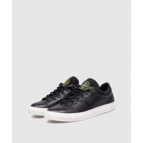 Stone Island - Leather Sneaker in Black