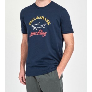 Paul & Shark - Crewneck T-Shirt in Navy Blue