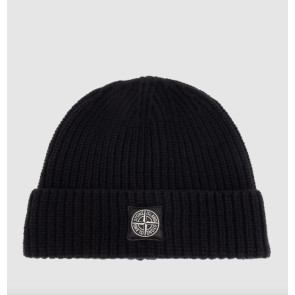 Stone Island - Wool Beanie Hat in Black