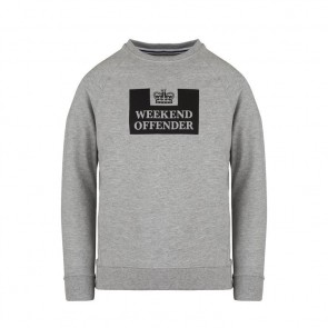 Weekend Offender - Kids Penitentiary Sweatshirt (Grey Marl)