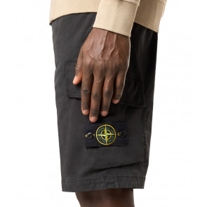 Stone Island - 'OLD' Effect Cargo Shorts in Black