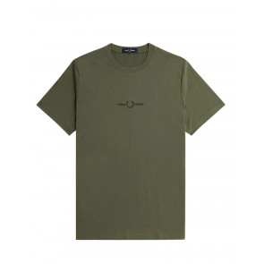 Fred Perry - Embroidered T-Shirt in Military Green