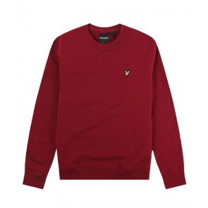 Lyle & Scott - Crew Neck Sweatshirt in Bordeaux Red
