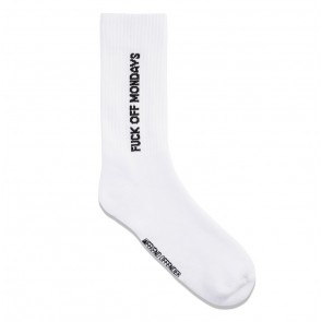 Weekend Offender - FO Mondays Socks in White (PACK OF 3)