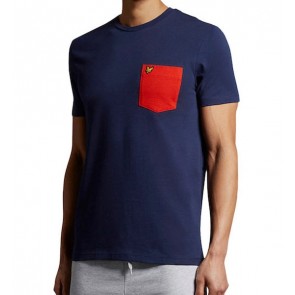 Lyle & Scott - Contrast Pocket T-Shirt (Navy/Burnt Orange)