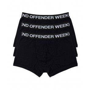Weekend Offender - Boxer Shorts Pack of 3 (Black)