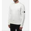 CP Company - Diagonal Raised Fleece Crewneck Lens Sweatshirt in Gauze White