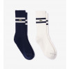 Lacoste - Ribbed Socks Navy/White (2 Pairs)