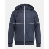 Boss Black - Hybrid Zip Up Hoodie in Dark Blue