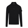 Stone Island - Stretch Wool L/S Polo Shirt in Black (7515512A1)