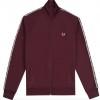 Fred Perry - Contrast Tape Track Top in Bordeaux