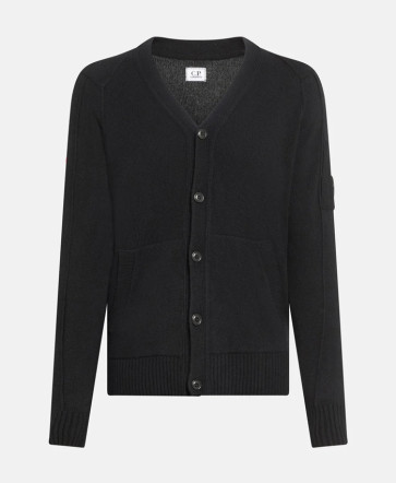 CP Company - Wool Cardigan in Black