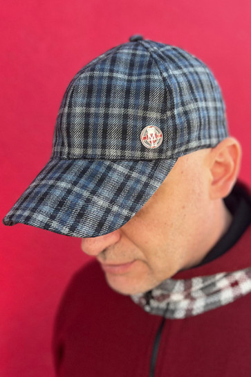 Mathori London - Grey Tartan Wool Cap