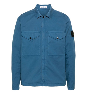 Stone Island - Supima Cotton Twill Stretch TC Overshirt in Avio Blue