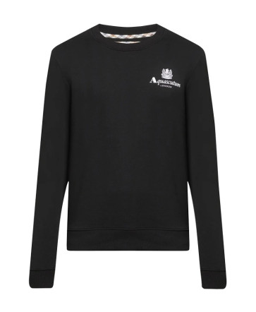 Aquascutum - Crew Neck Sweatshirt in Black