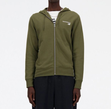 New Balance - Core Full Zip Hoodie in Khaki Green