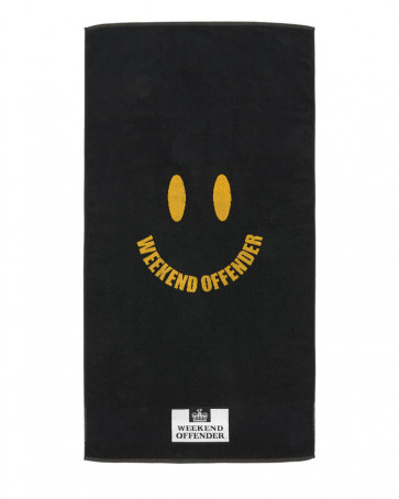 Weekend Offender - Towel Smile Black/Yellow