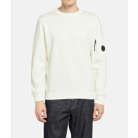 CP Company - Diagonal Raised Fleece Sweatshirt in White