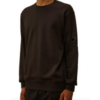 CP Company - Diagonal Raised Fleece Crewneck Lens Sweatshirt (Black)