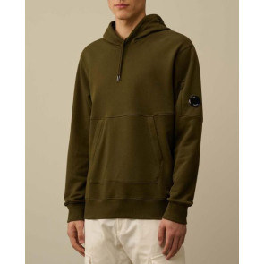 CP Company - Diagonal Lens Hooded Sweatshirt in Khaki Green
