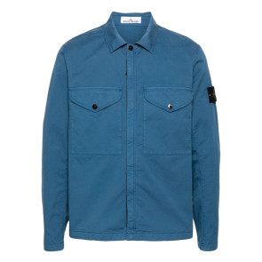 Stone Island - Supima Cotton Twill Stretch TC Overshirt in Avio Blue