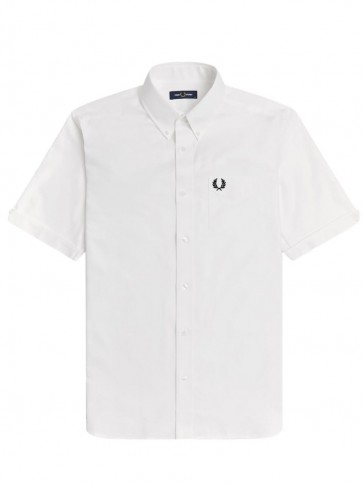 Fred Perry - SS Oxford Shirt in White (M2701)
