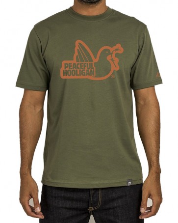 Peaceful Hooligan - Outline Dove T-Shirt (Khaki)