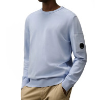 CP Company - Cotton Crepe Crewneck Lens Knit (Cerulean)