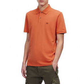 CP Company - Stretch Piquet Polo Shirt in Orange 