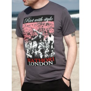 Mathori London - Riot With Style T-Shirt in Grey