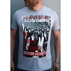 Mathori London - The World is Yours T-Shirt (Melange Grey)