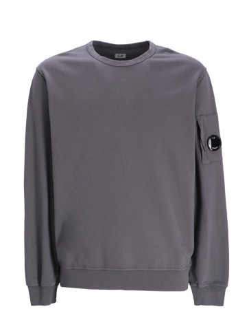 CP Company - Light Fleece Crewneck Lens Sweatshirt in Smoked Pearl