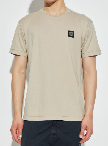 Stone Island - Patch Logo T-Shirt in Desert