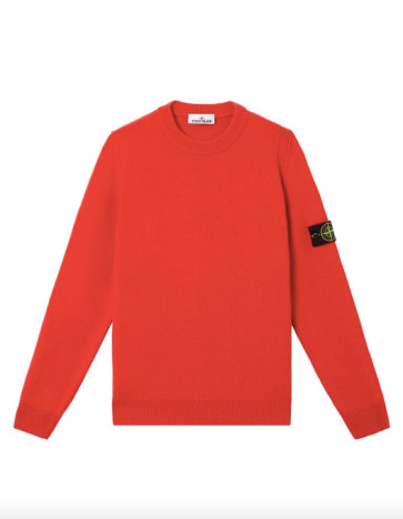 Stone Island - Lambswool Jumper in Scarlet Red