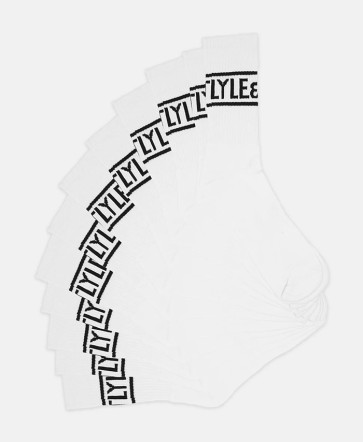Lyle & Scott - Socks Pack of 12 (White)