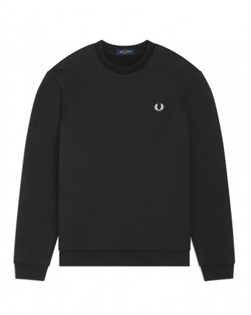 Fred Perry - Printed Laurel Wreath Sweatshirt in Black