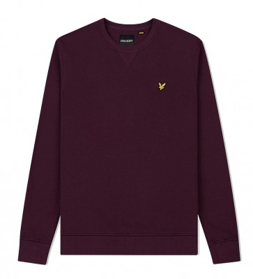 Lyle and Scott - Crew Neck Sweatshirt in Burgundy