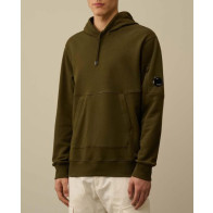 CP Company - Diagonal Lens Hooded Sweatshirt in Khaki Green