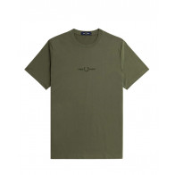 Fred Perry - Embroidered T-Shirt in Military Green