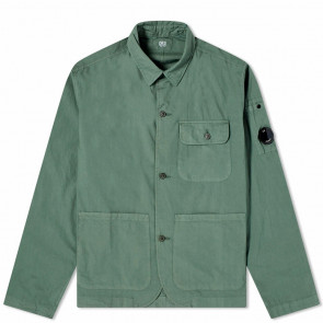 CP Company - Popeline Workwear Shirt in Duck Green