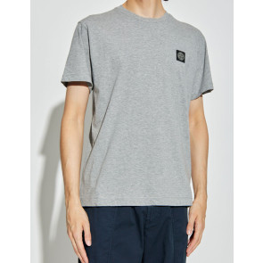 Stone Island - Patch Logo T-Shirt in Grey Melange