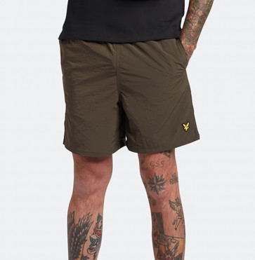 Lyle & Scott - Plain Swim Short in Trek Green