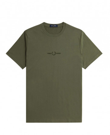 Fred Perry - Embroidered T-Shirt in Military Green